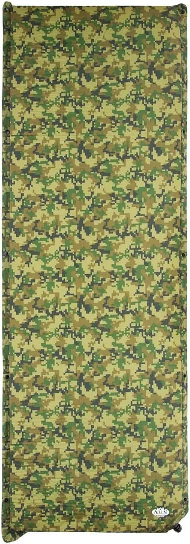 NILS Camp - Self-Inflating Mattress - Air Mattress - Self-Inflating Sleeping Mat - 185 x 65 x 5 cm - Camo Colour