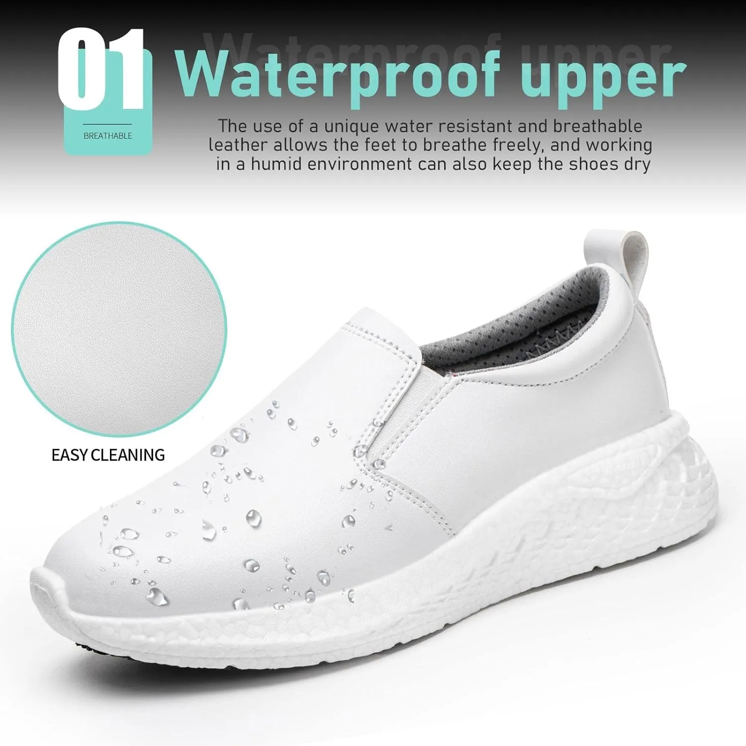 Non Slip Work Shoes Women Food Service Suitable for Restaurant Crew Nursing Shoe