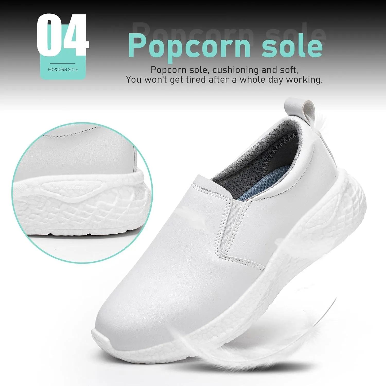 Non Slip Work Shoes Women Food Service Suitable for Restaurant Crew Nursing Shoe