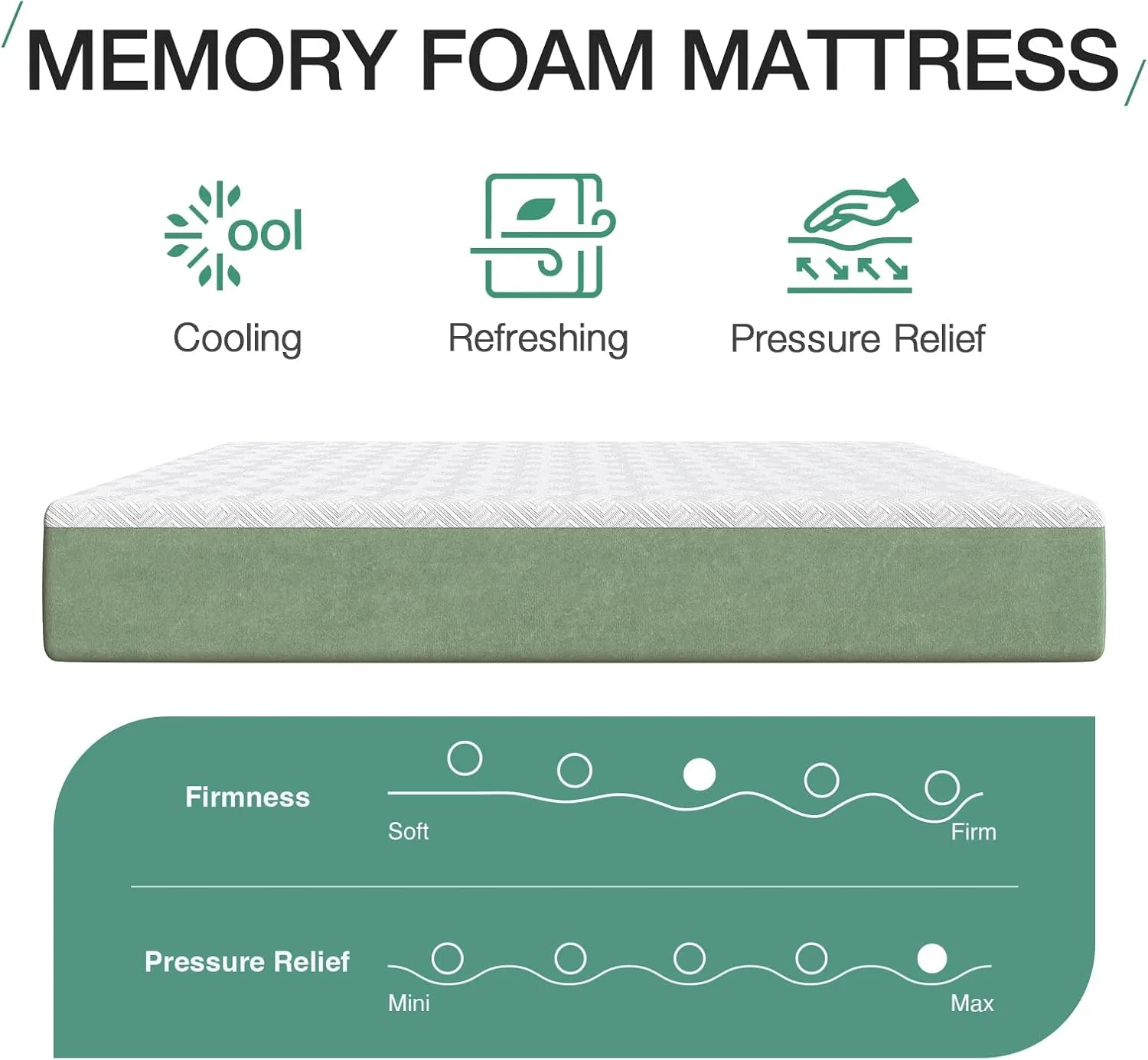 Novilla 12 Inch King Size Mattress King Mamory Foam Mattress in a Box Medium Firm with Cooling Gel Foam for Cool Sleep & Ultimate Support