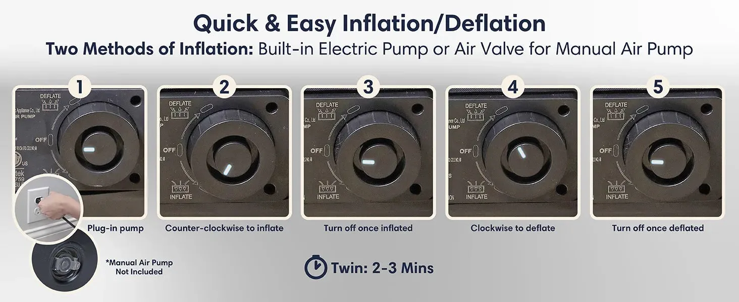 OlarHike Twin Inflatable Air Mattress with Built-in Pump