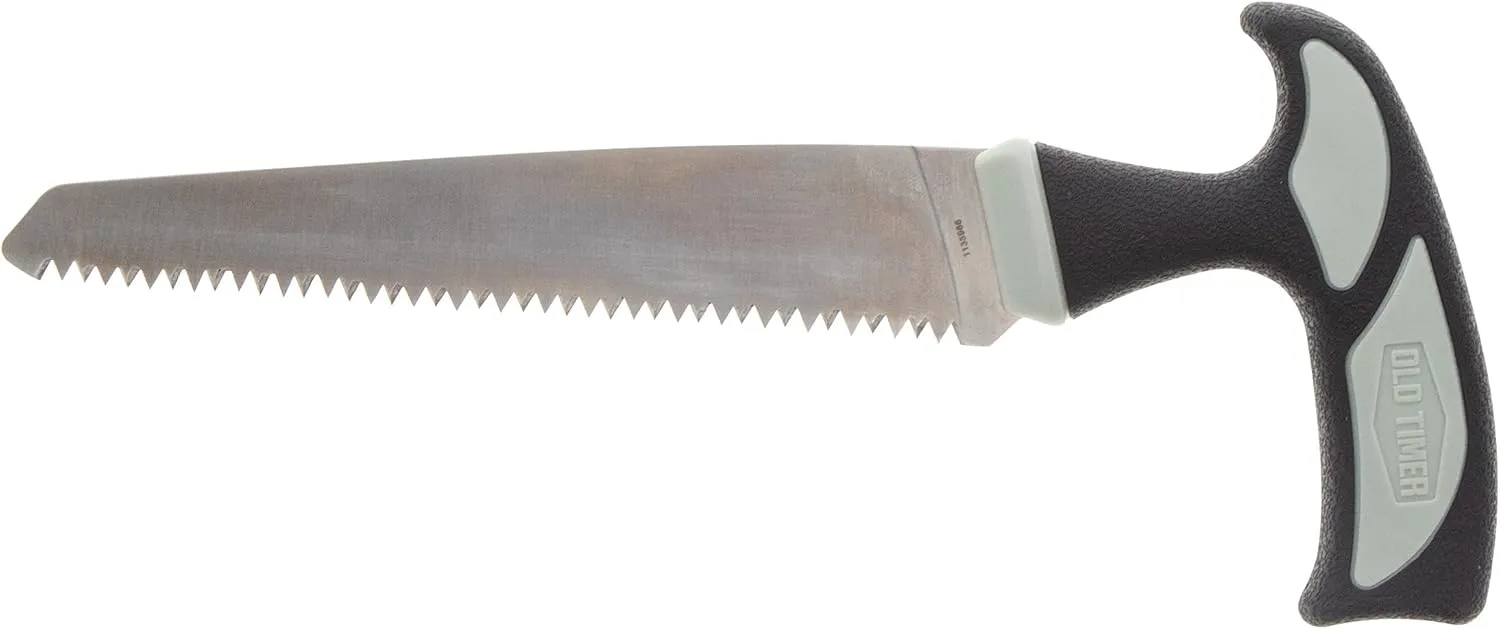 Old Timer Trail Boss Series Fixed and Folding Knives with High Carbon D2 Stainless Steel Blades, TPE Grip Handles, and Custom Molded Sheaths for Hunting, Skinning, Survival, Camping, EDC, and Outdoors