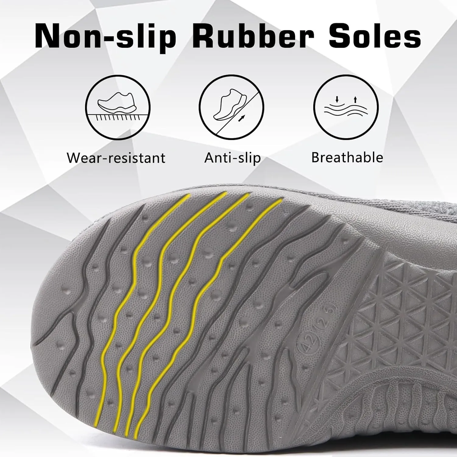 ONCAI Mens Felt Slippers Wool and Cotton-Blend High-Density Memory Foam House Shoes with Indoor and Outdoor Rubber Soles (US Size 7-15)