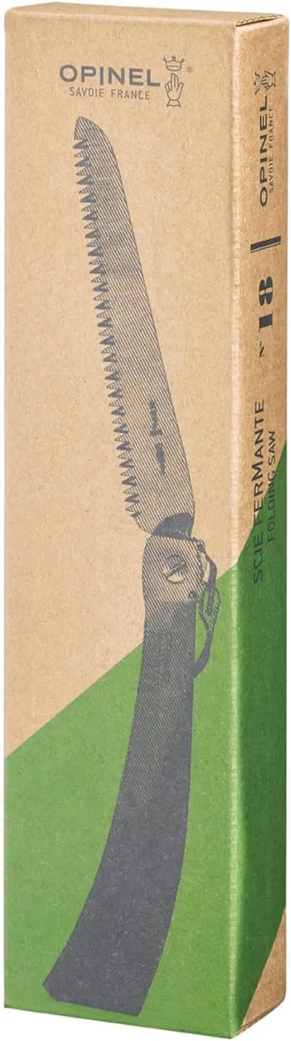 Opinel Folding Saw - Gardening and Camping Folding Carbon Steel Saw with Beechwood Handle