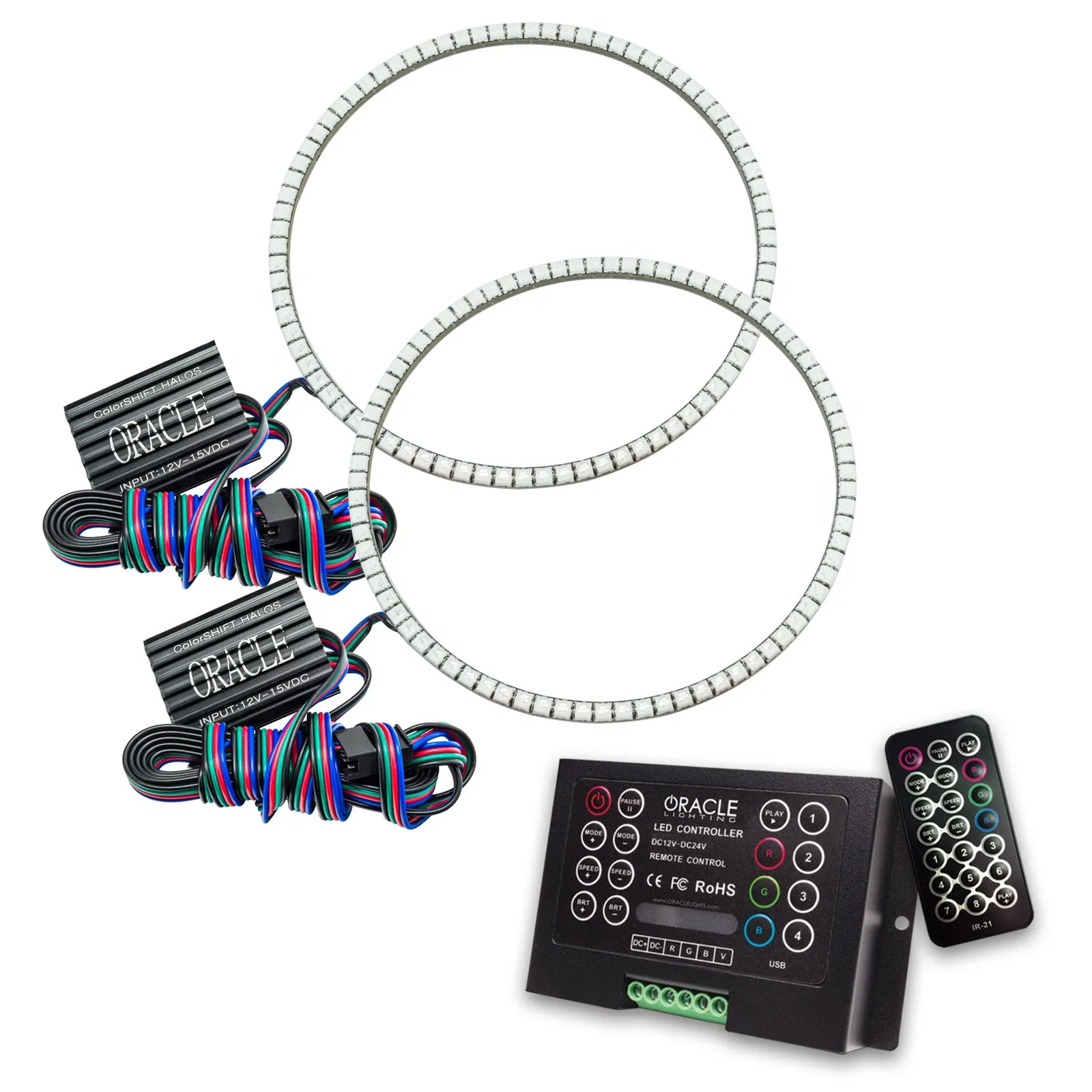 ORACLE Lighting 2020-2025 Jeep Gladiator JT LED Headlight Surface Mount Halo Kit