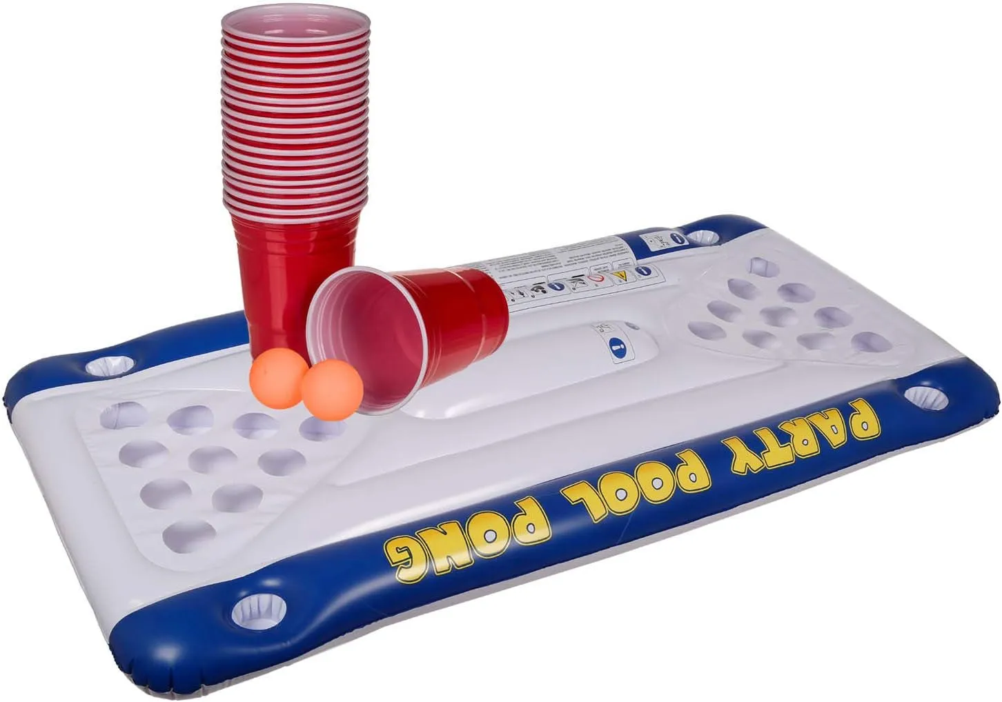 Out of the Blue 91/4025 Air Bed Pool Pong Game Approx. 152 x 76 x 15 cm, including 20 plastic cups and 2 Ping Pong balls, gift boxed