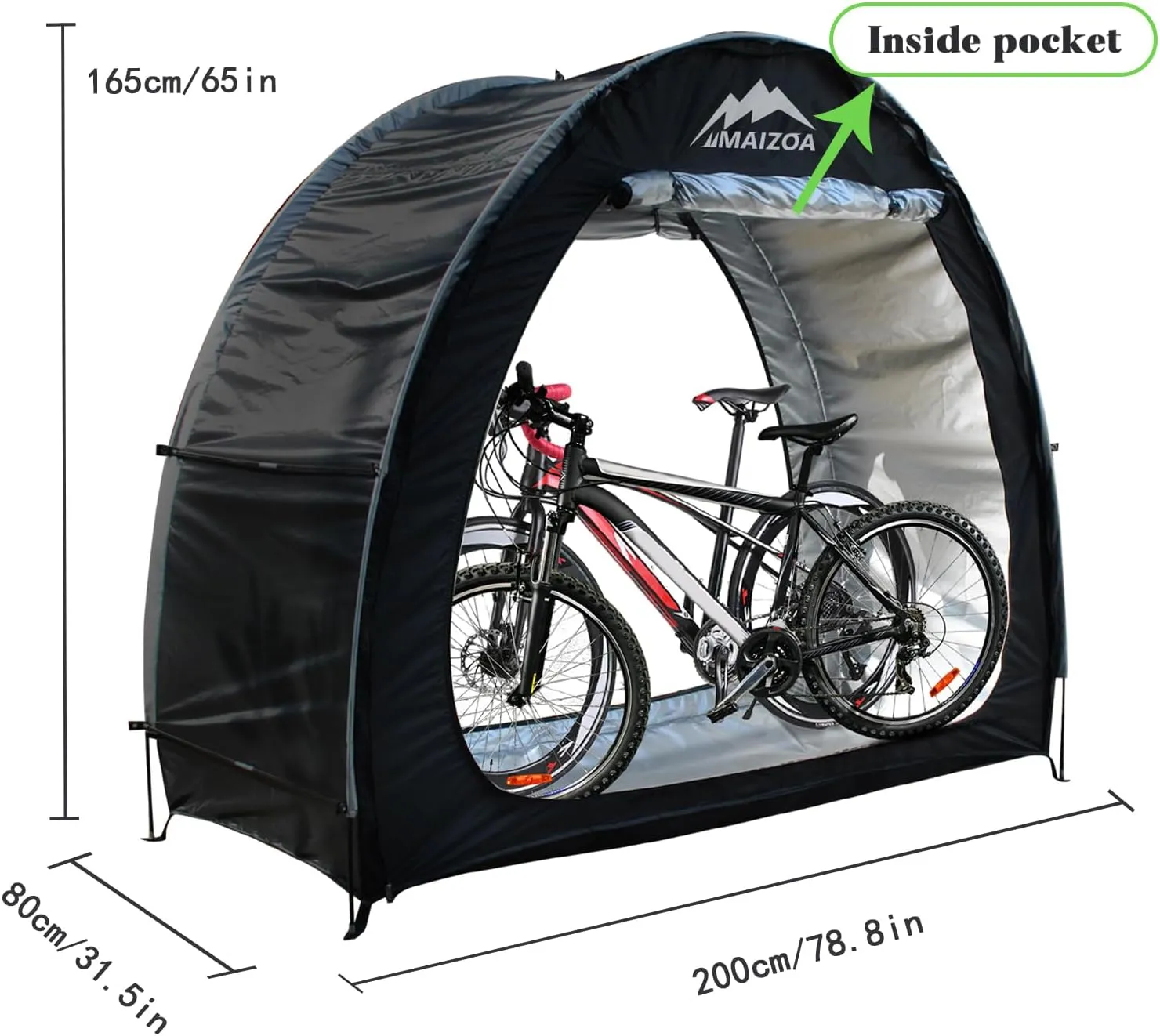 Outdoor Bike Covers Storage Shed Tent,210D Oxford Thick Waterproof Fabric,Outdoor Aluminum Alloy Bracket Bicycle Storage shed, Neat Tent Bicycle Cover