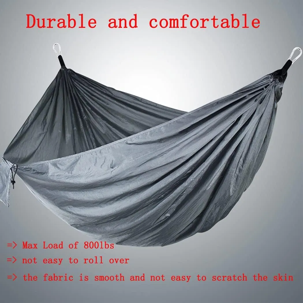 Outdoor Camping Hammock - Travel Hammock with 2 Tree Straps - Portable Backpacking Hammock for Adventure Hiking Travel-Max Load of 800lbs Gift #6