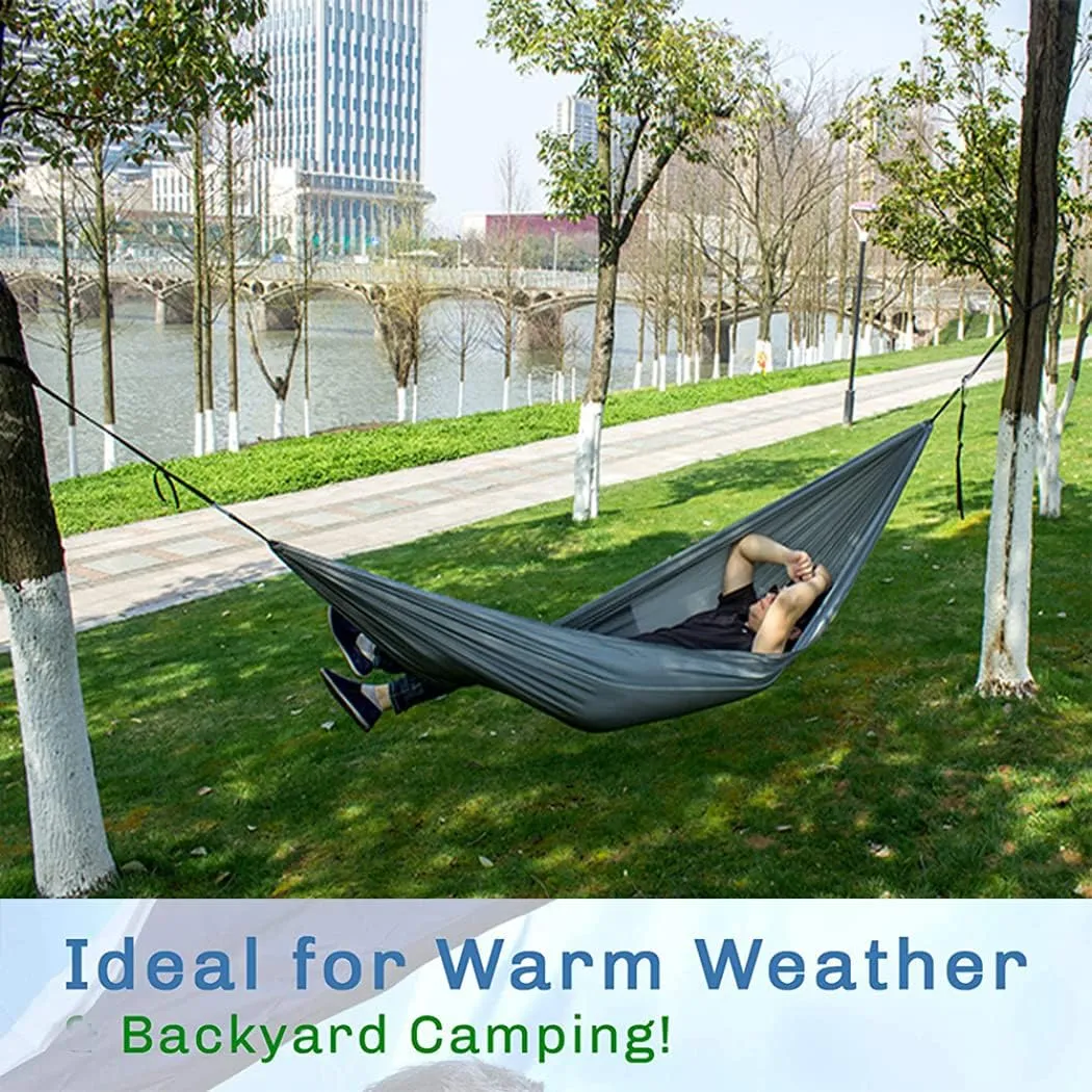 Outdoor Camping Hammock - Travel Hammock with 2 Tree Straps - Portable Backpacking Hammock for Adventure Hiking Travel-Max Load of 800lbs Gift #6