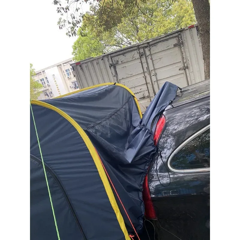 Outdoor Camping Pop-up Car Tent, Multi-person SUV Rear Trunk Tent