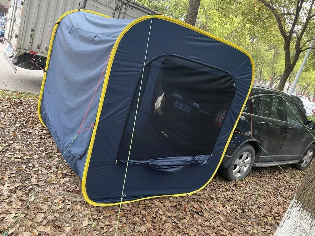 Outdoor Camping Pop-up Car Tent, Multi-person SUV Rear Trunk Tent
