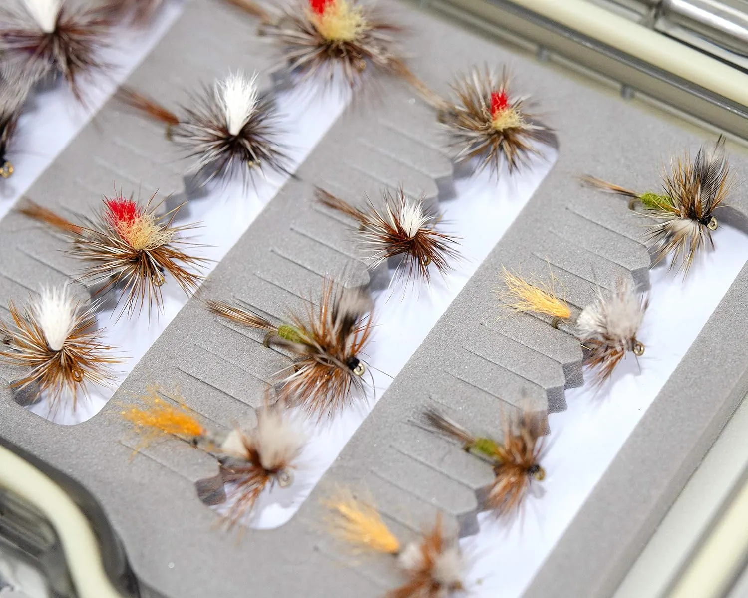 Outdoor Planet Premium Fly Fishing Flies Assortment, 12/24 /48 /66pcs Dry/Wet/Nymph/Streamer Flies, Trout/Bass/Panfish/Salmon Fishing Flies