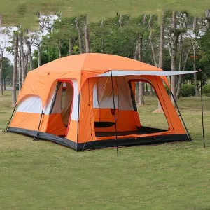 Outdoor Tent, Camping Tent 6 Person, Family Tents for Camping, Tent with Living Room and Separate Rooms, 4 Season Tents Big Family Shelter