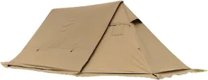 Outdoor Windproof Camp Tent 4 Season Tent Sun Shelter Compatible with Family Camping Hunting Fishing Beach Tent (Brown Oxford Cloth)