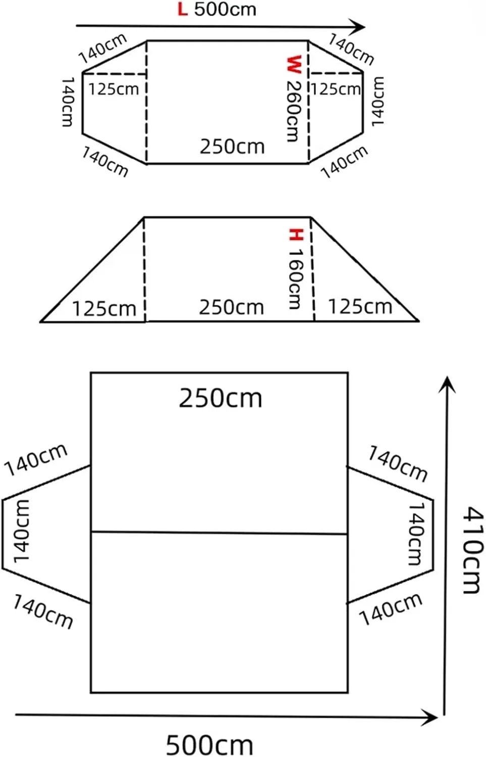 Outdoor Windproof Camp Tent 4 Season Tent Sun Shelter Compatible with Family Camping Hunting Fishing Beach Tent (Brown Oxford Cloth)