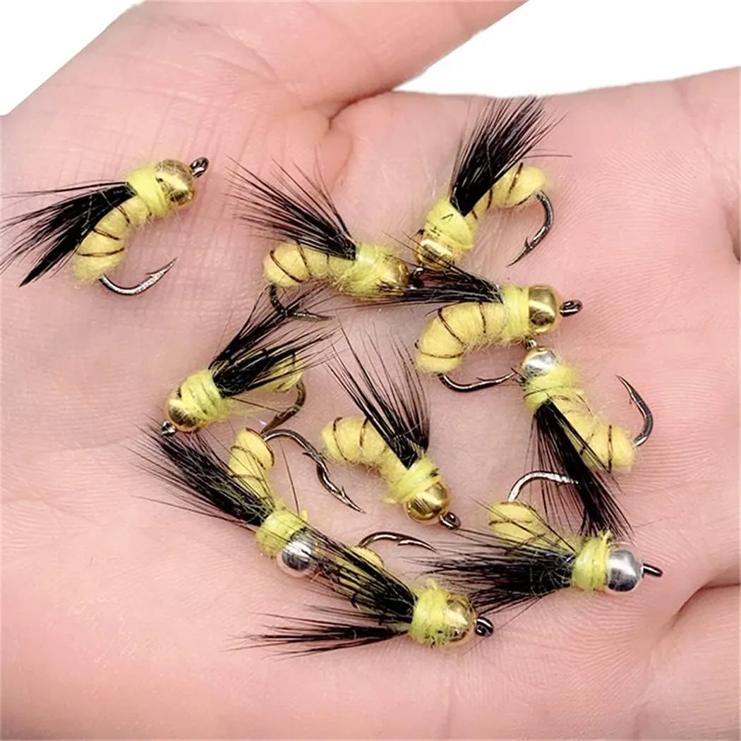 OutdoorFishing Fly Fishing Flies Kit Fly Assortment Trout Bass Fishing with Fly Box, 33/48/72/100/114/148pcs with Dry/Wet Flies, Nymphs, Streamers, Popper