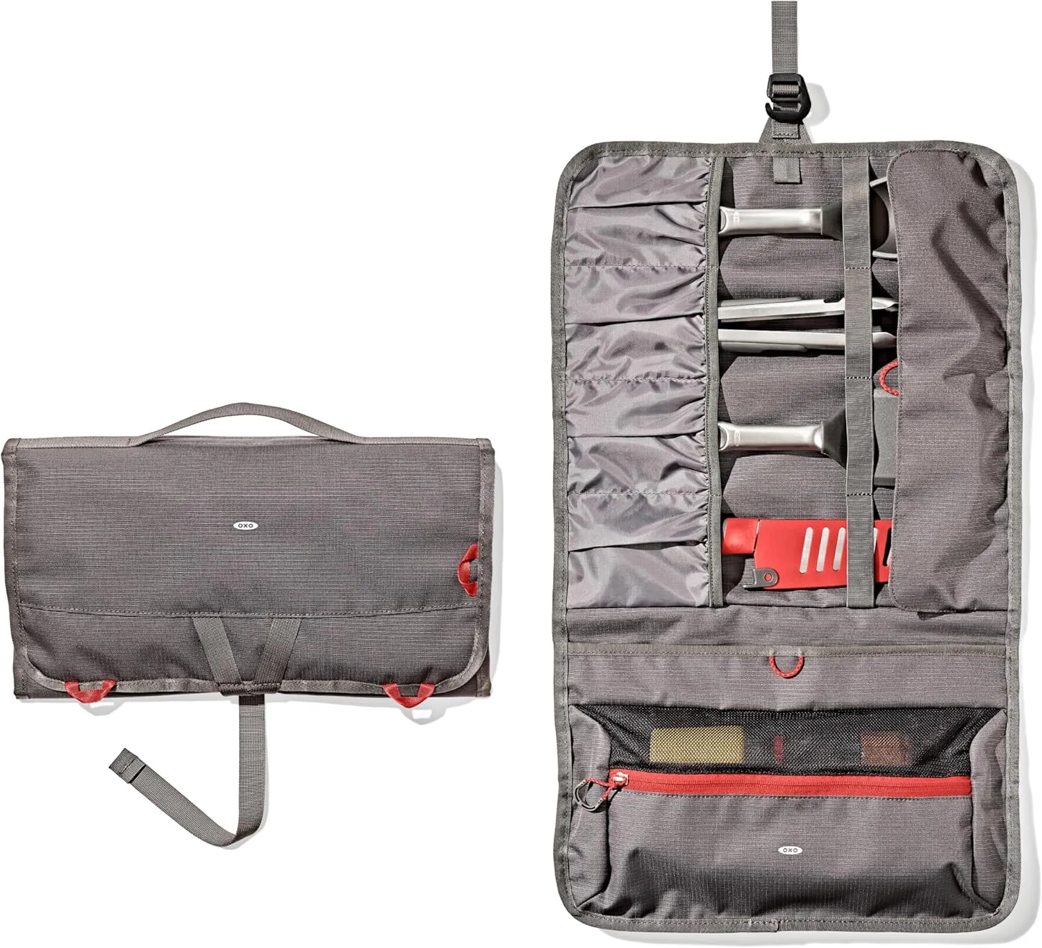OXO Outdoor Camp Kitchen Tool Roll, Camp Kitchen Organizer, Travel Utensil Organizer, Outdoor Cooking, Travel Chef Roll, Camping Essentials, Camping Gear Storage