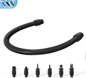 Paddle Board Pump Adapter Tube 6 Nozzles Inflatable SUP Air Pump Inflatable Hose Nozzle Head, Air Pump Inflatable Adapter Accessories for Some Air Beds, Air Mattresses etc.
