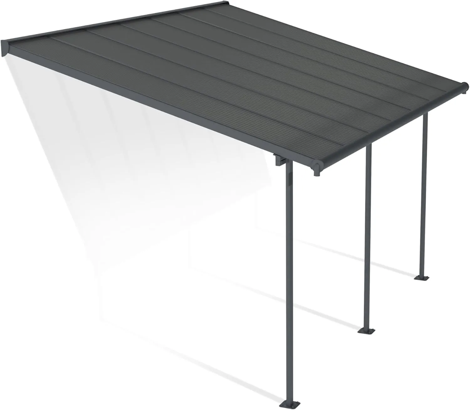 Palram - Canopia Sierra Patio Cover 10' x 14' Gray/Gray Outdoor Canopy Awning for Patio, Waterproof, Outside Canopy for Backyard, Outdoor Gazebo with 100% UV Protection