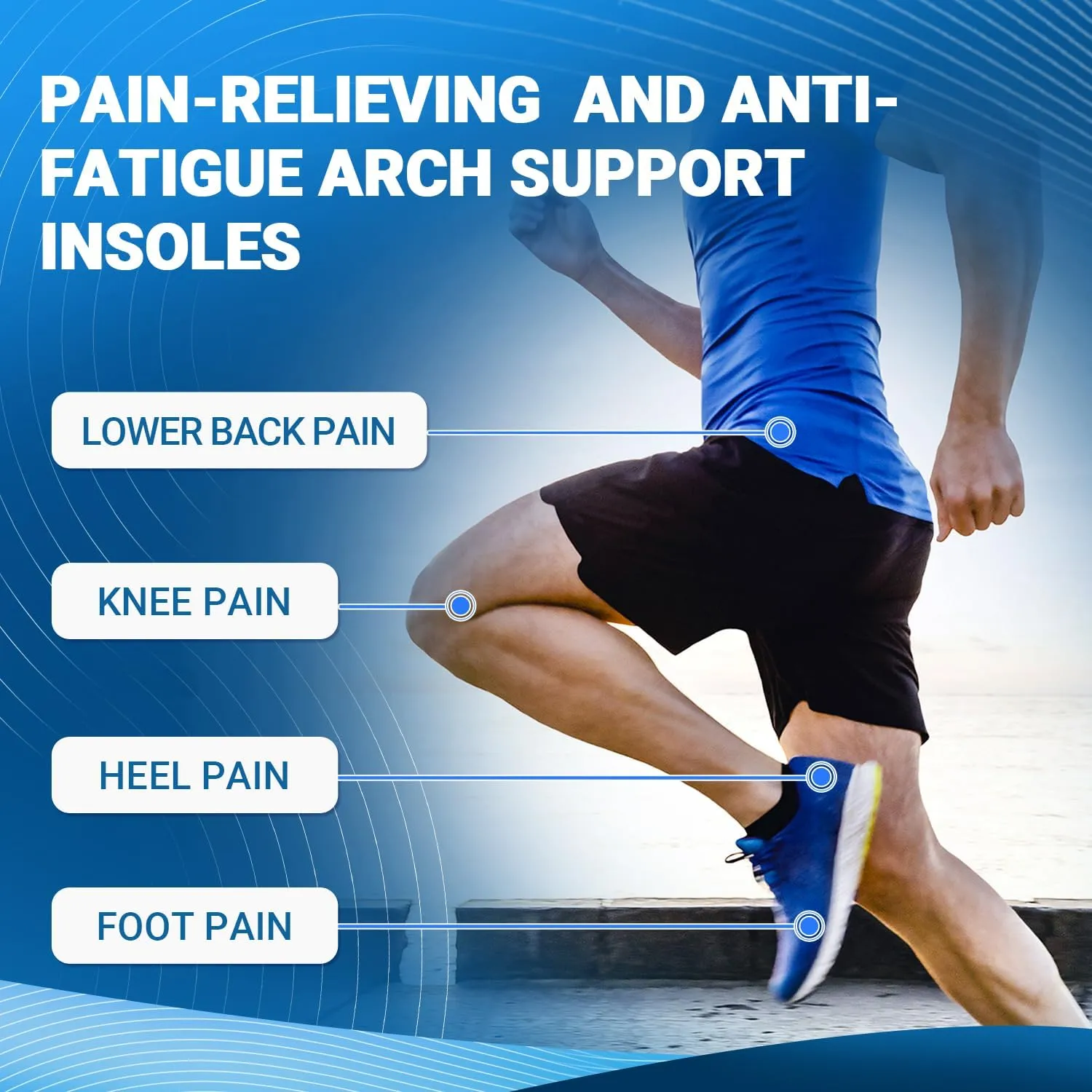 PCSsole Orthotic Arch Support Shoe Inserts Insoles for Flat Feet,Feet Pain,Plantar Fasciitis,Insoles for Men and Women Red