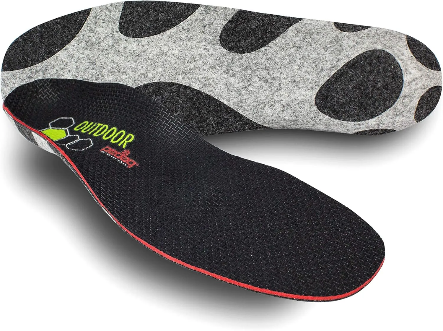 Pedag SPORTSLINE Outdoor Insole for Rugged Use Hiking Insoles Increased Performance – Hand Washable Breathable with Arch Support –Reduces Foot Fatigue EU 44/45, Size 11M/12M