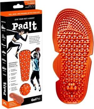 Performance Insoles, EVA Foam Replacement for Sneakers, Boots, Flats, Cleats, and More, Shock Absorption and Balance Improvement, Washable - One Pair, Trim to Fit, X-Large