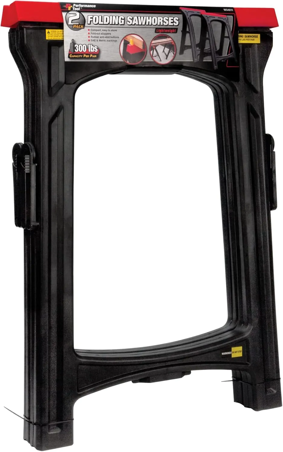 Performance Tool W54011 Saw Horse Set, 2-Piece (150 lb capacity, 300 lbs Total)