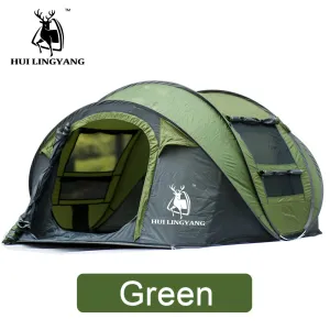 Persons Tent Spaces Worldwide availability Quick Picnic Large Family Automatic Open Trusted vendor Tent Tent Outdoor HUILINGYANG Camping Camping 3-4 Windproof