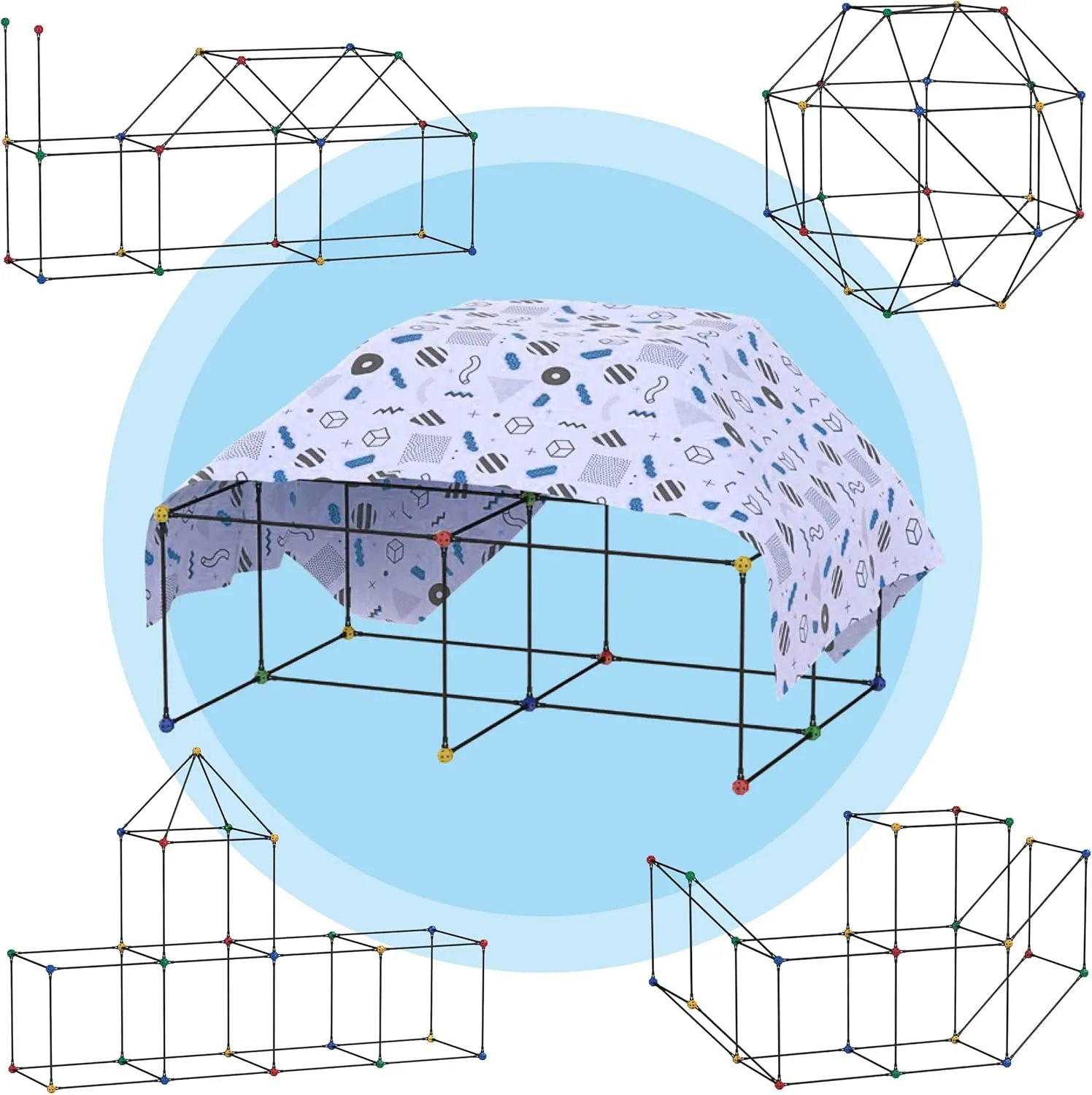 PicassoTiles Indoor Outdoor Tunnel Tent