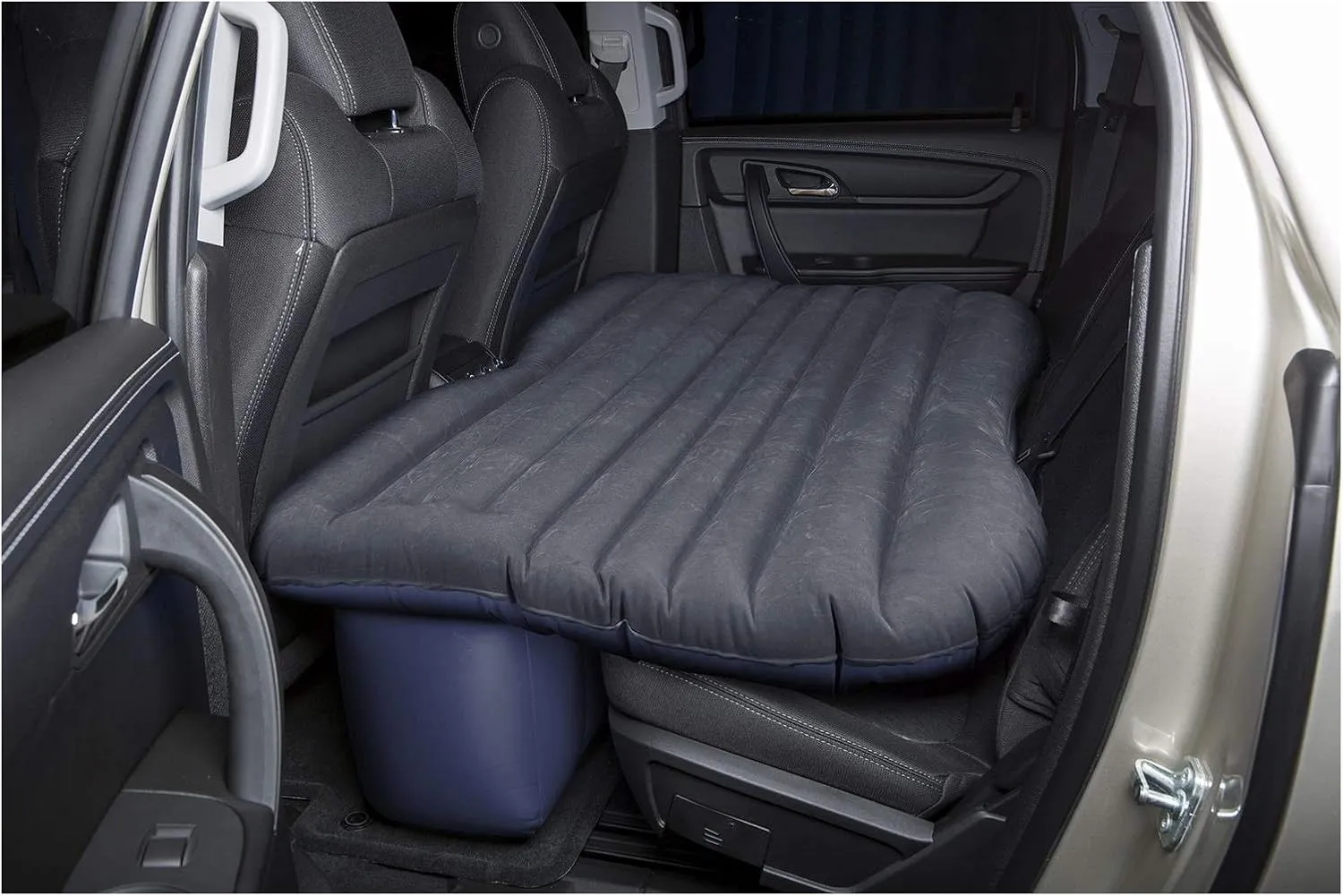 Pittman Outdoors AirBedz Inflatable PVC Rear Seat Air Mattress, Black - Mid-Size Fits Jeeps, Car, SUV’s & Mid-Size Trucks, Comes with Portable DC Air Pump