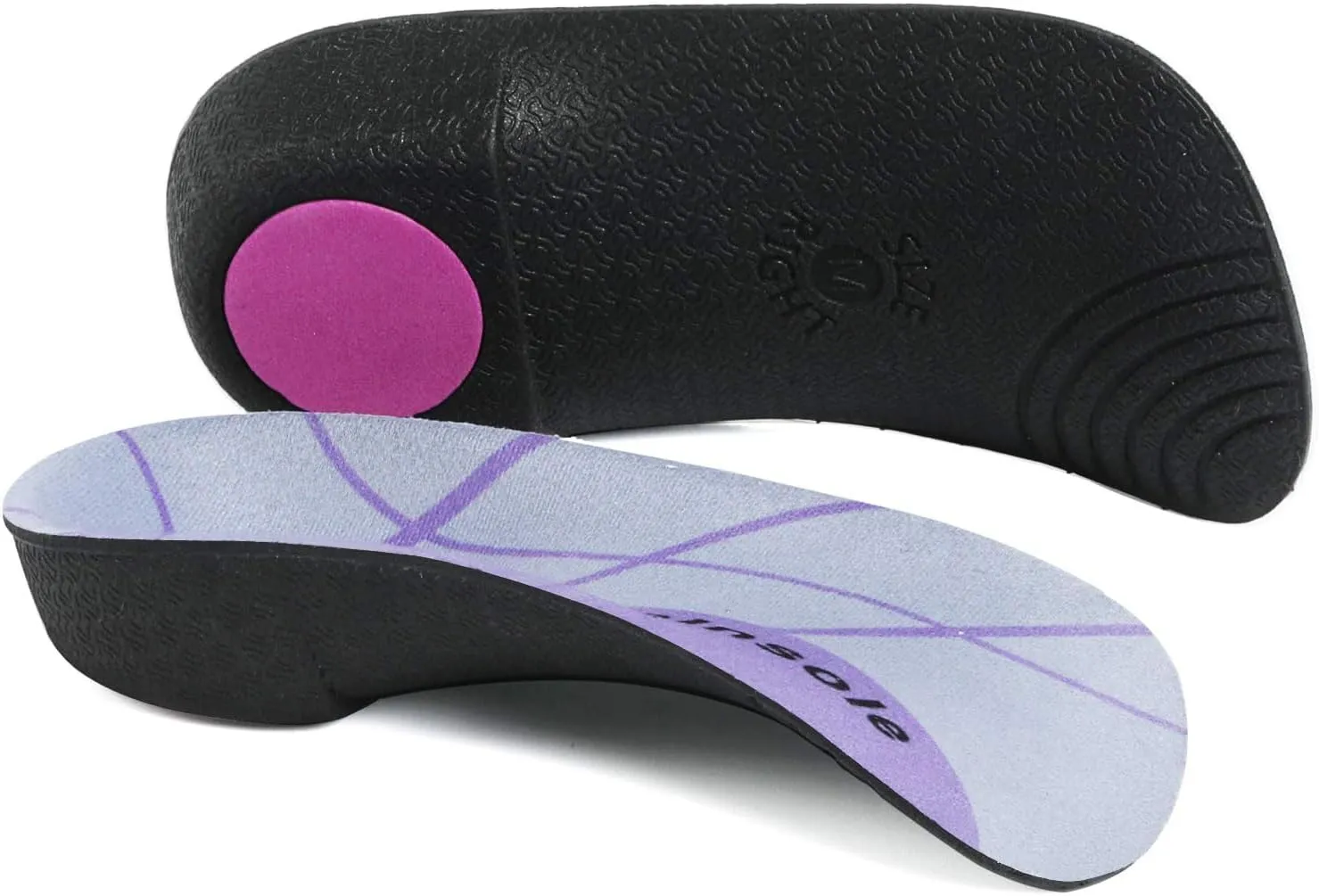 Plantar Fasciitis 3/4 Length Insoles, High Arch Supports Orthotic Insoles, Men/Women, 1 Pair, Flat Feet, Over-Pronation, Heel Spur Pain Relief Shoe Inserts for Walking Running Sport