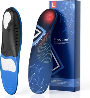 Plantar Fasciitis Pain Relief Feet Insoles Orthotics Arch Support Insoles with Motion Control Shoe Inserts Work Boot Flat Feet Comfortable for Men and Women Improve Balance, L