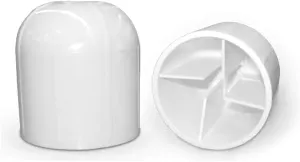 Plastic Tent Stake Cap | Protective Cover to Safely Cover Obtrusive Tent Stakes | White | Pack of 25