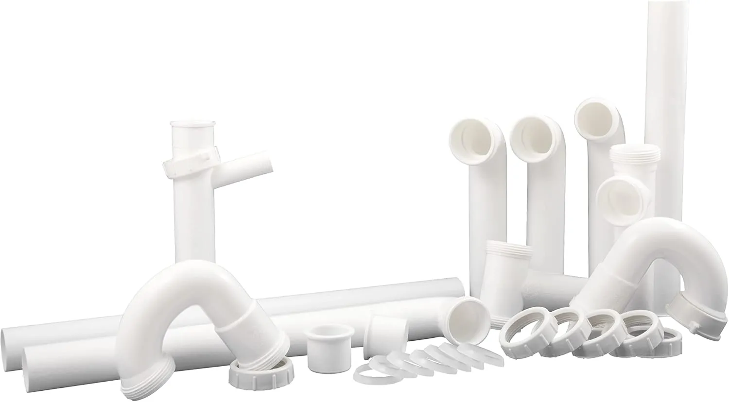Plumb Craft 7027010N Fits Most Sinks Complete Kitchen Drain Repair Kit, White
