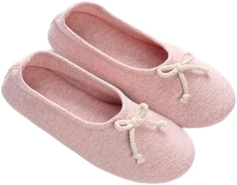 Plush Fleece Slippers,Anti-Skid Rubber Sole,Cotton Soft-Soled Cotton Slippers, Postpartum Confinement Shoes for Pregnant Women-Pink_38-39