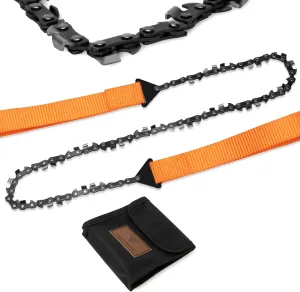 Pocket Chainsaw 24"-31"Two-sided Teeth,3X Faster with Cutting Blade ON Every Link,Best Compact Folding Hand Saw Tool for Survival Gear,Camping,Hunting