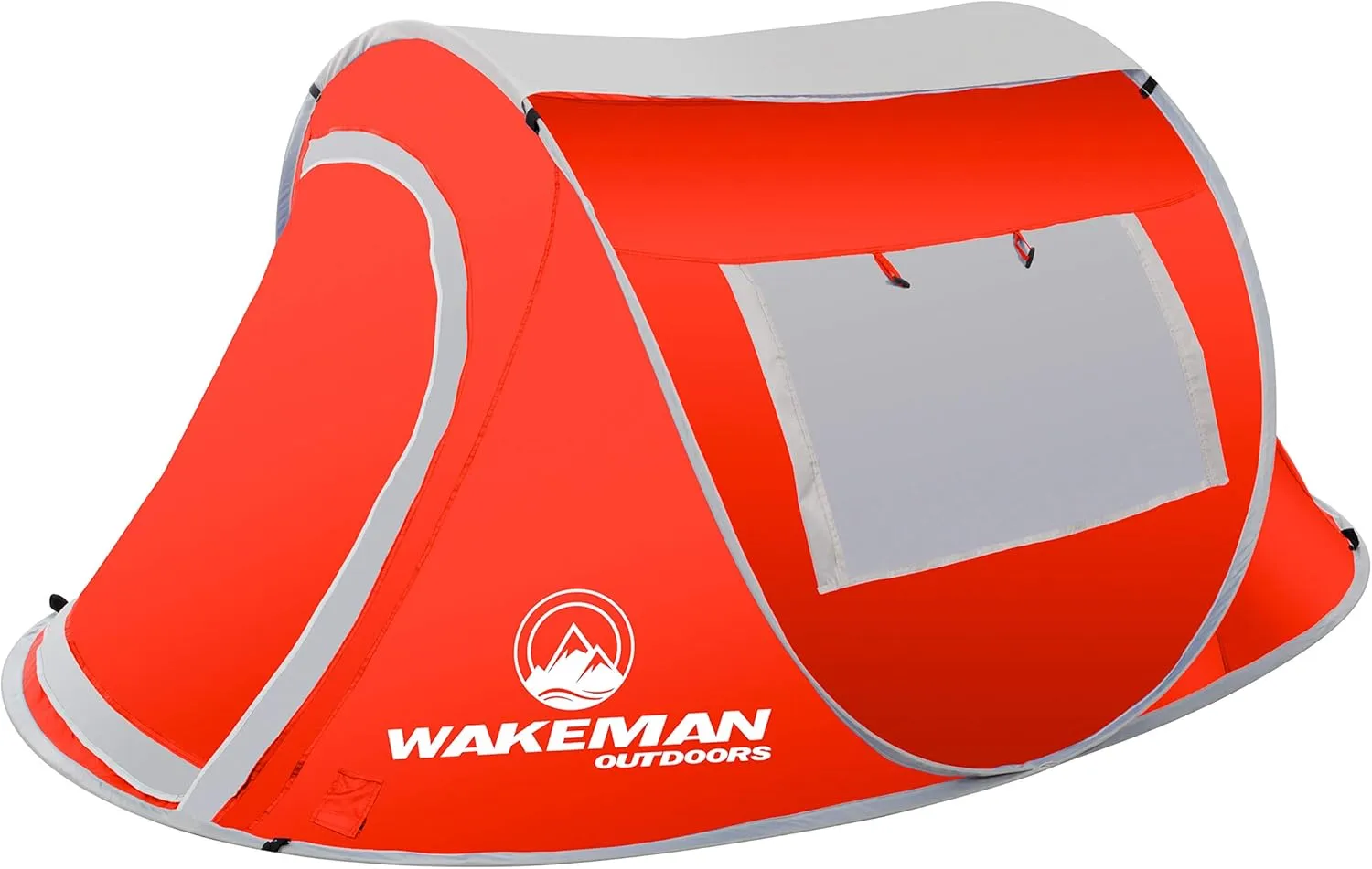 Pop-up Tent 2 Person, Water Resistant Barrel Style Tent for Camping with Rain Fly and Carry Bag, Sunchaser 2-Person Tent by Wakeman Outdoors (Red),75-CMP1033