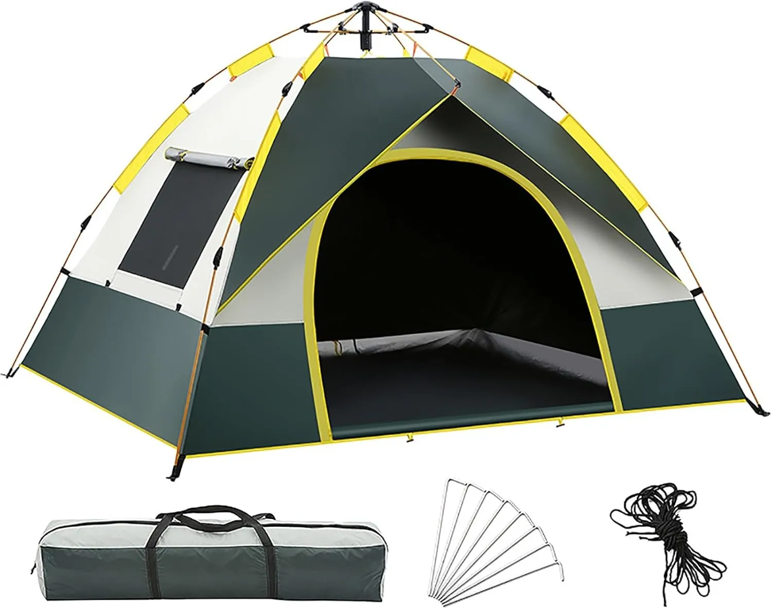 Pop up Tent, Portable Four-Season Camping Tent, Made of Water-Repellent Fabric, for Backpacking Trips for 2-3 People