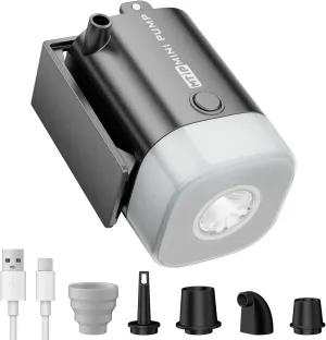 Portable Air Pump for Inflatables,3.5kPa Mini Air Mattress Pump with Camping Lantern,2000mAh Rechargeable Battery for Sleeping Pads,Pool Floats,Inflatable Toys and Vacuum Storage Bags(Black)