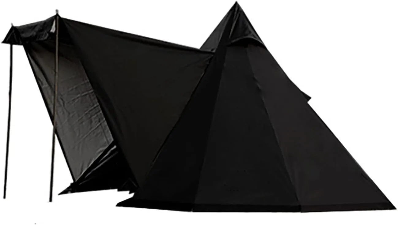 Portable Campitent, Double Layer Tent with Door Pole, Cotton Canvas Tent, for Backpacking, Camping, Hiking, Bushcraft, Travel, Camping