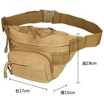 Portable Outdoor Fishing Accessories Kit Riding Waist Bag Mountaineering Adjustable Strap Fanny Pack Running Sports Fit Belt Bag (Jungle Digital)