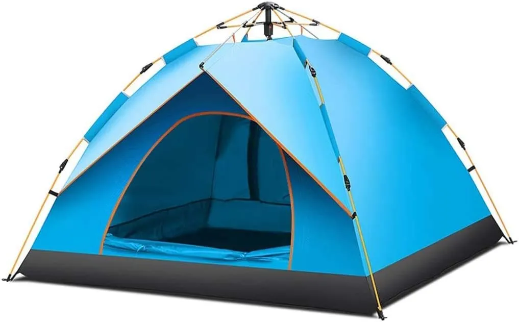 Portable Waterproof Tents 3-4 Person Camping-Tents Windproof Family Tent Carry Bag for Camping Hiking Outdoor Activities Green