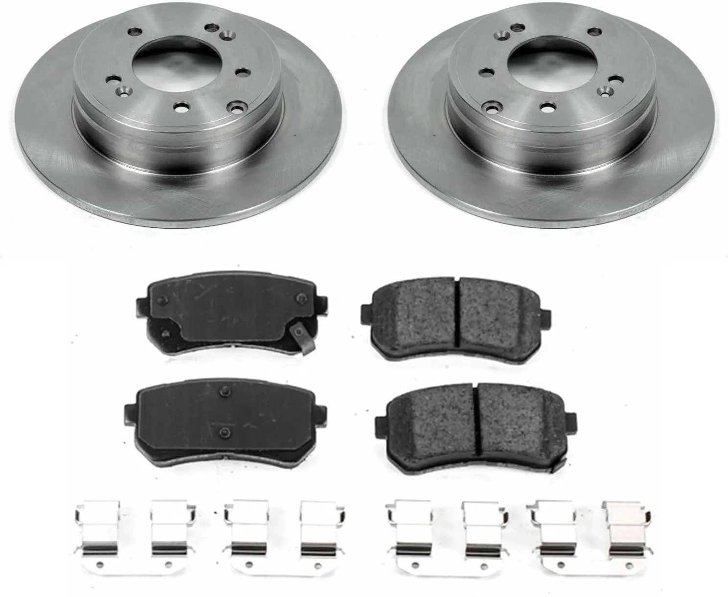 Power Stop KOE7505 Rear Autospecialty Brake Kit OE Replacement Brake Rotors and Ceramic Brake Pads For Sonata Optima [Application Specific]