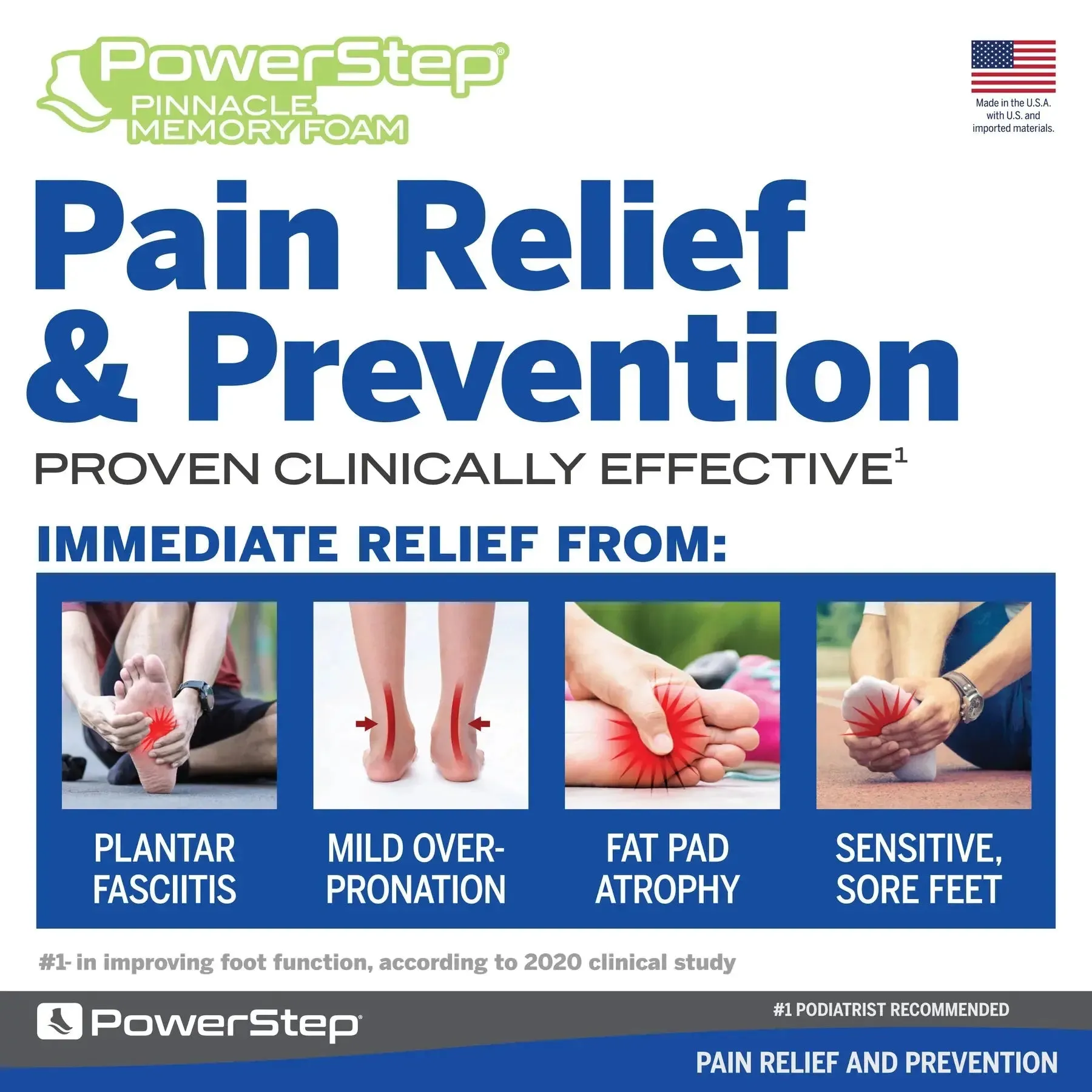 PowerStep Pinnacle Memory Foam Insoles – Maximum Comfort & Support