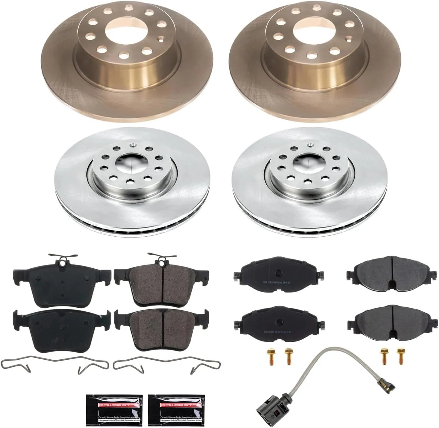 POWERSTOP Front and Rear Stock Replacement Brake Pads and Rotors Brake Kit Autospecialty For Volkswagen Taos 2022-2024 [Vehicle Specific]