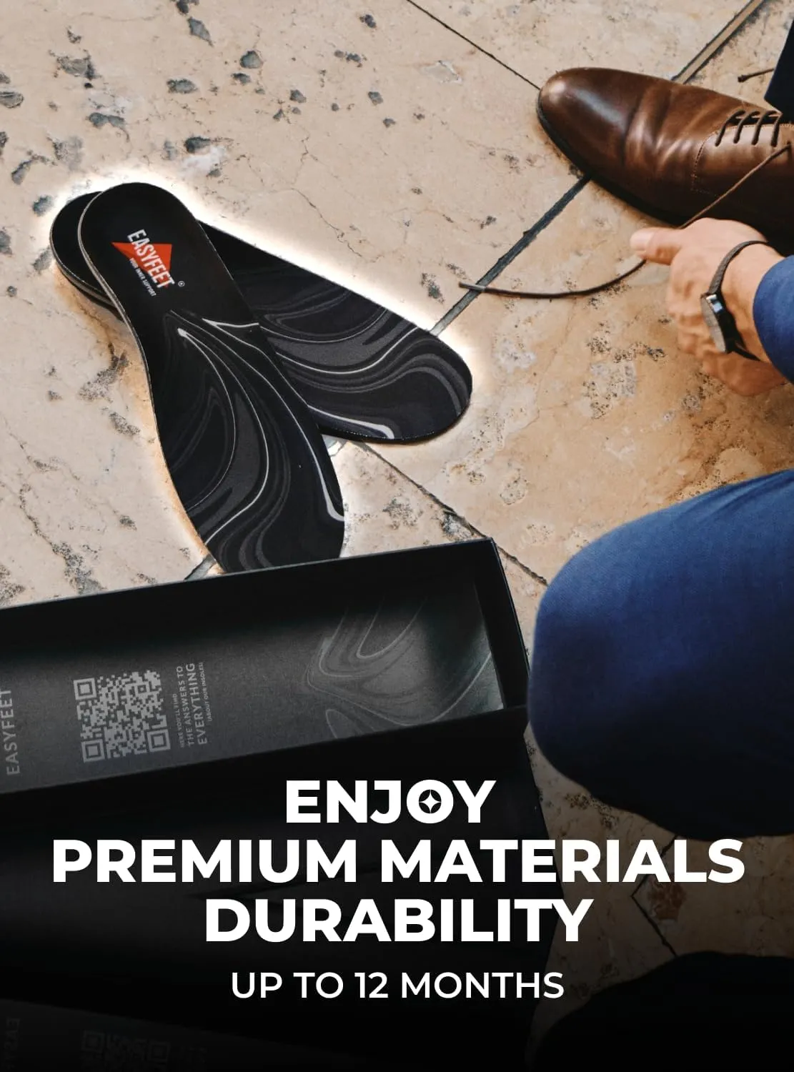 Premium Orthotic Insoles for Men Women - High Arch Support Shoe Inserts for Plantar Fasciitis Pain and Leg Fatigue - All Day Comfort with Odor Control Shock Absorption