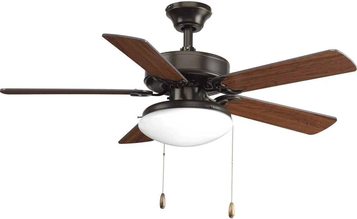 Progress Lighting P2602-20WB AirPro Collection Universal Opal Glass Ceiling Fan Light Kit, 2-Light, Antique Bronze