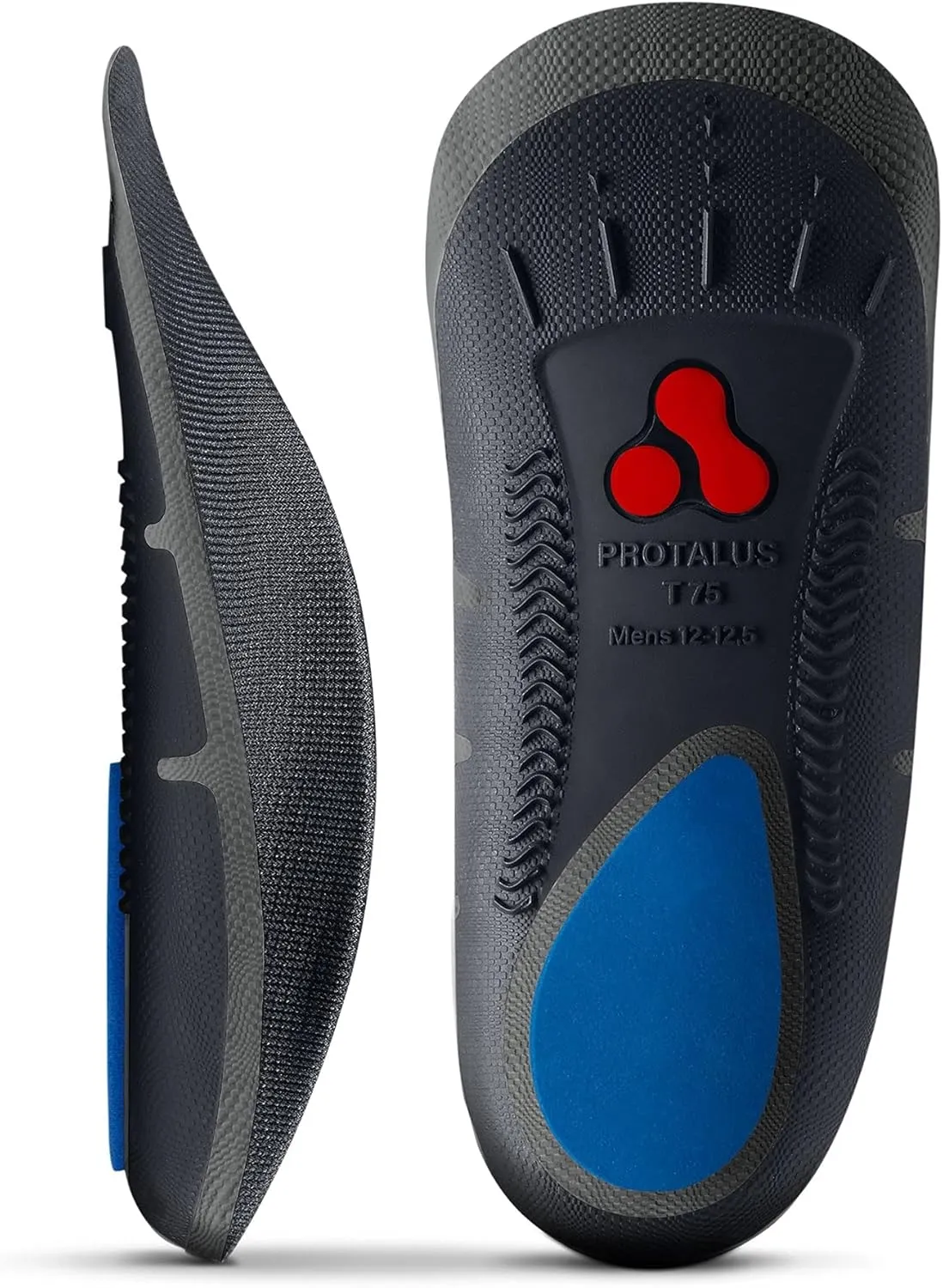 Protalus T-75 Thin Series– Patented Stress Relief Add-On Shoe Inserts, Increase Comfort, Anti Fatigue, Alignment Improving Shoe Insoles - for Men Size 5-5.5