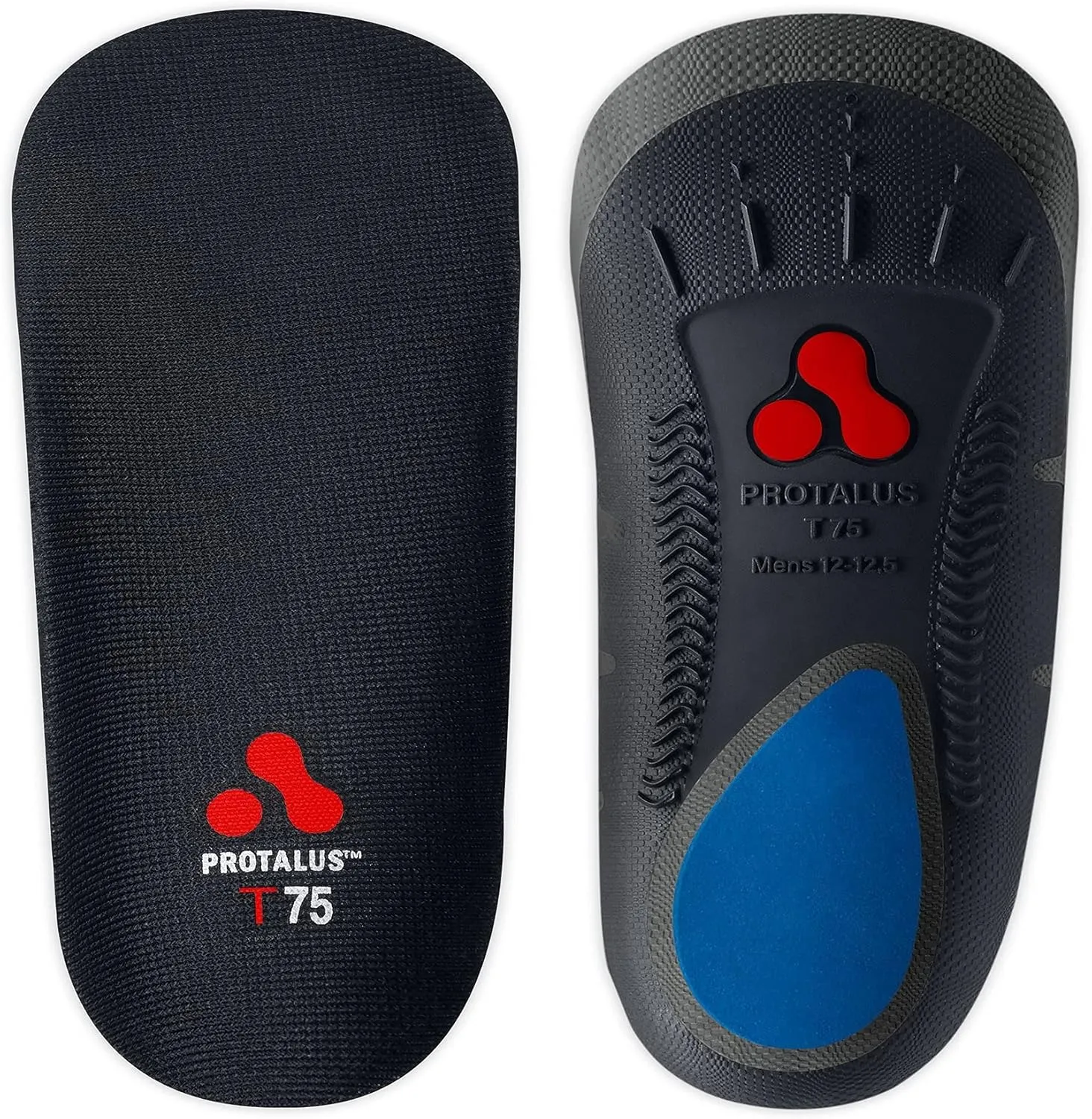 Protalus T-75 Thin Series– Patented Stress Relief Add-On Shoe Inserts, Increase Comfort, Anti Fatigue, Alignment Improving Shoe Insoles - for Men Size 5-5.5