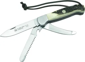 Puma IP la Caza stag I Hunting Folding Knife 810128   Gutting Blade   Bone Saw   Bottle Opener